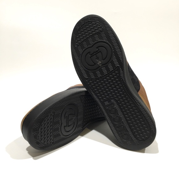 GUCCI GG SUPREME RETRO SNEAKERS -BLACK CANVAS / BROWN LEATHER -MEN’S US 12 -NEW - Picture 7 of 8